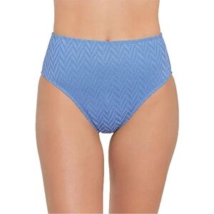 Salt + Cove Twilight Light Blue Chevron High Waist XS Swim Separate NEW